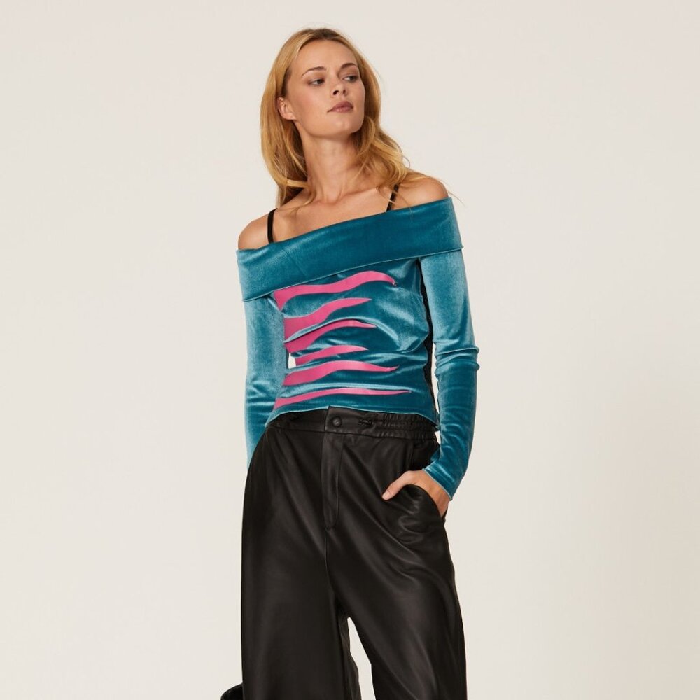 Velvet Off The Shoulder Top